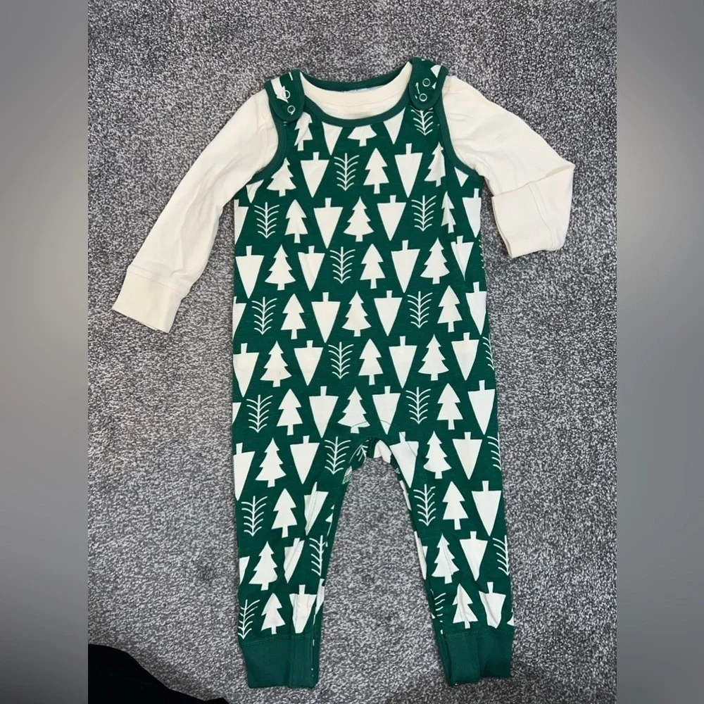 Hanna Andersson Baby Overall & Tee Set In Cotton Jersey